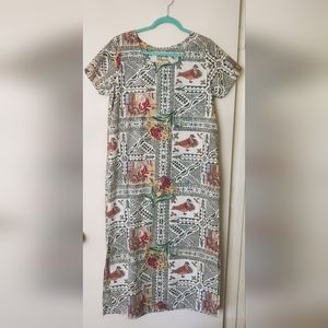 Vintage Reyn Spooner & Hawaiian Traditionals Mele Kalikimaka Christmas Dress.